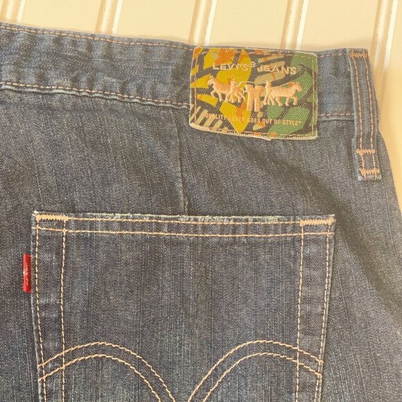 Levi’s Womens Denim Culottes Jeans Size 16 Wide-Leg Mid-Length Flat Front Slant - Picture 11 of 12